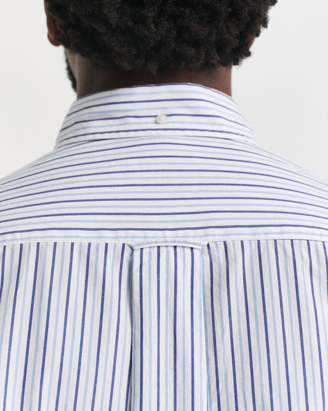 Regular fit randig klassisk poplinskjorta