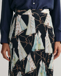 Sailing mönstrad plisserad kjol