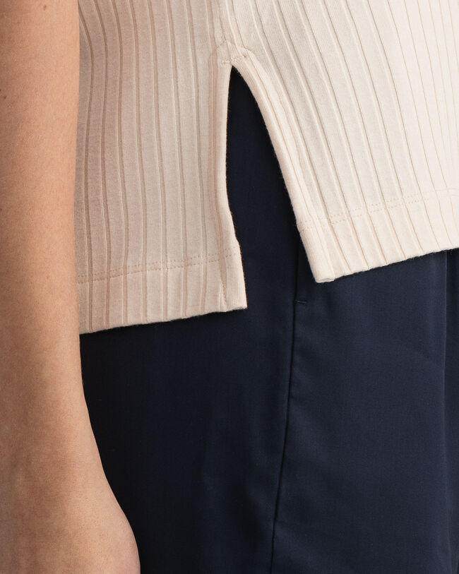 Detail långärmad T-shirt med sprund