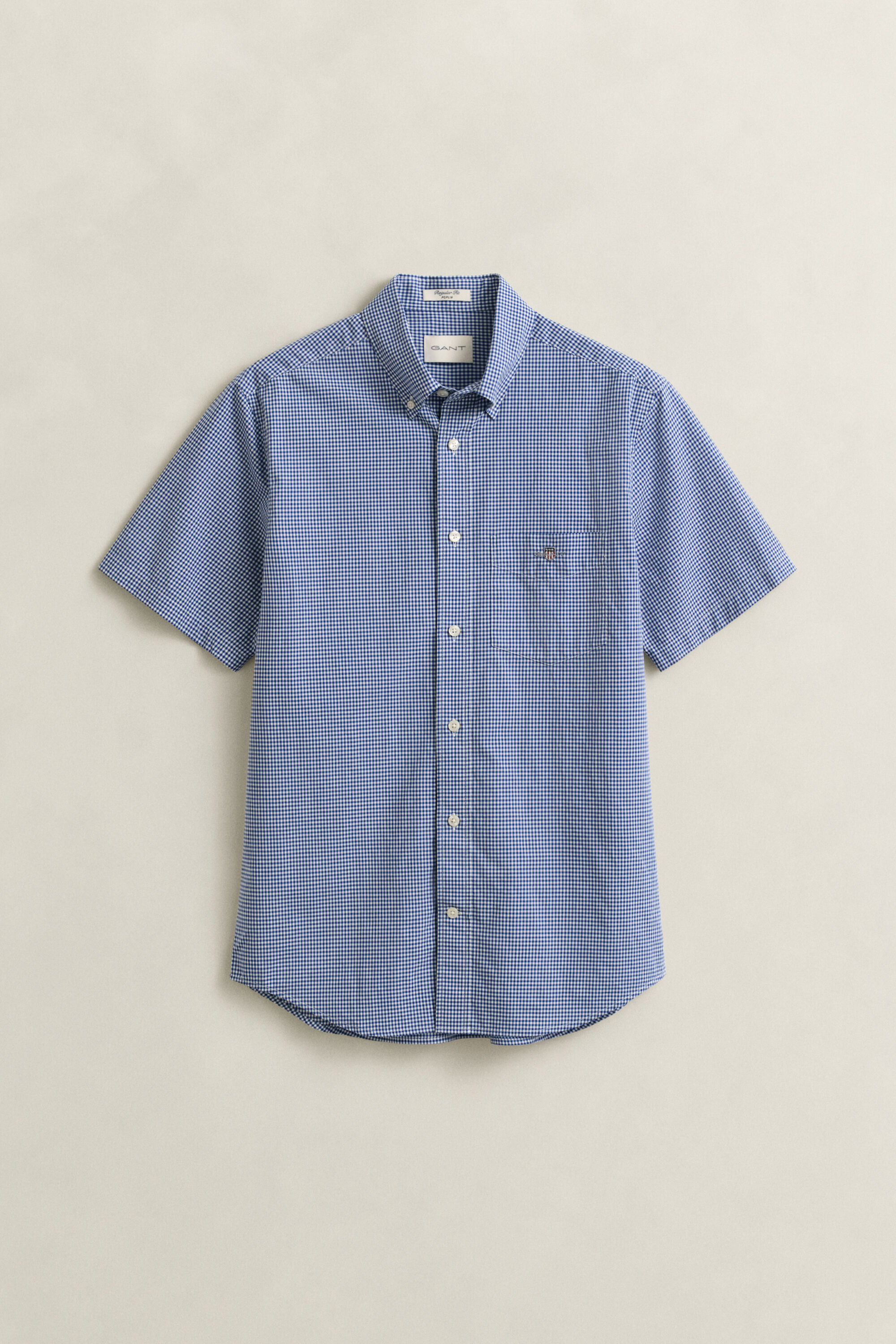 Gingham Classic Poplin Short Sleeve Shirt