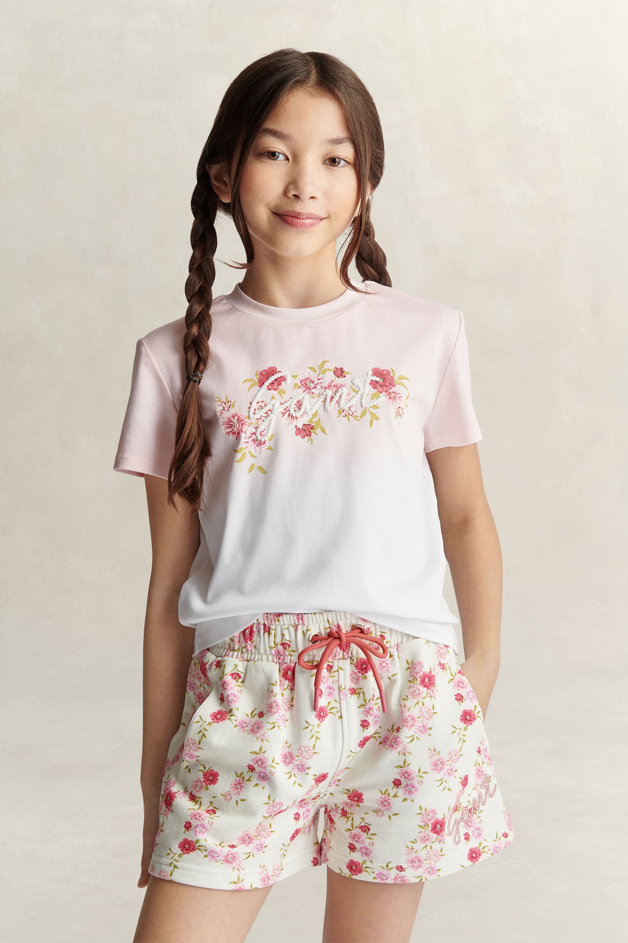 Teen Girls blommig T-shirt