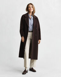 Regular fit randig poplinskjorta