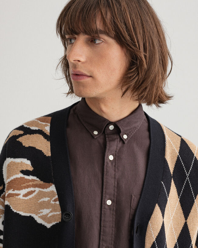 Tiger kamouflagefärgad cardigan