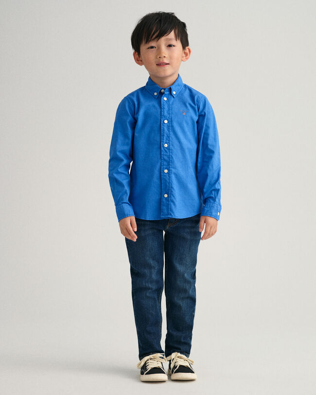 Boys skjorta i bomullstwill