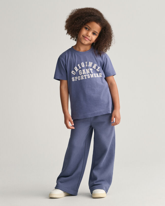 Girls jerseybyxor med vida ben