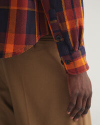 Rutig skjortjacka i tjock twill