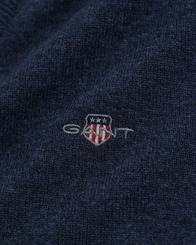 V-ringad tröja i superfin lammull