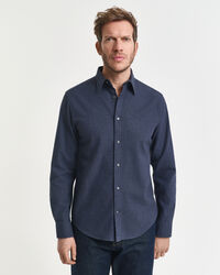 Regular fit melerad flanellskjorta