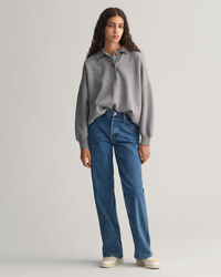 Jeans med raka, relaxed ben