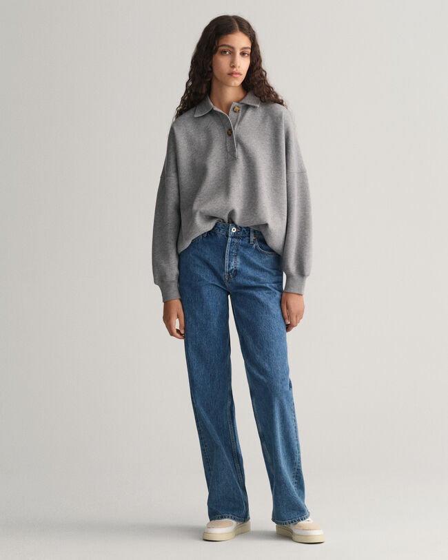 Jeans med raka, relaxed ben