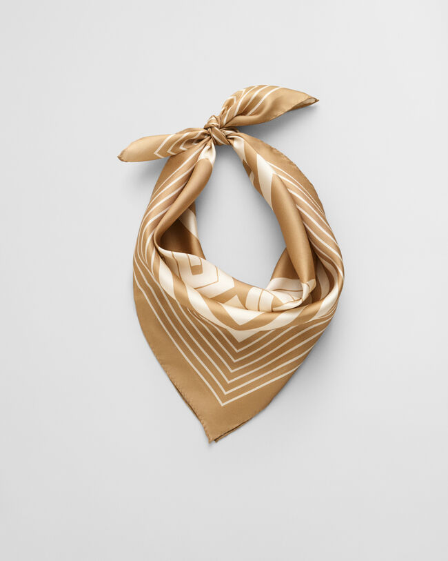 Silkessjal med monogram