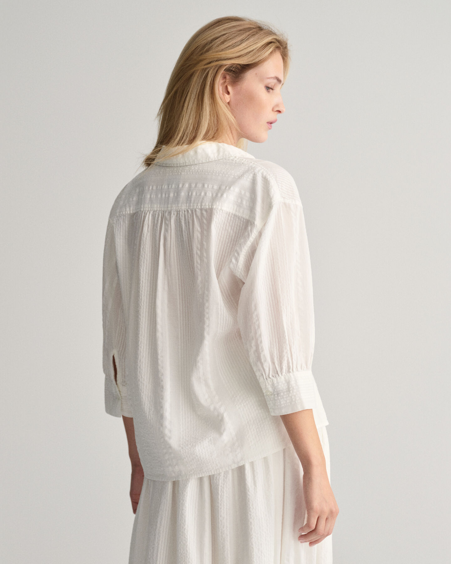 Relaxed fit randig popover-skjorta i b&auml;ckeb&ouml;lja