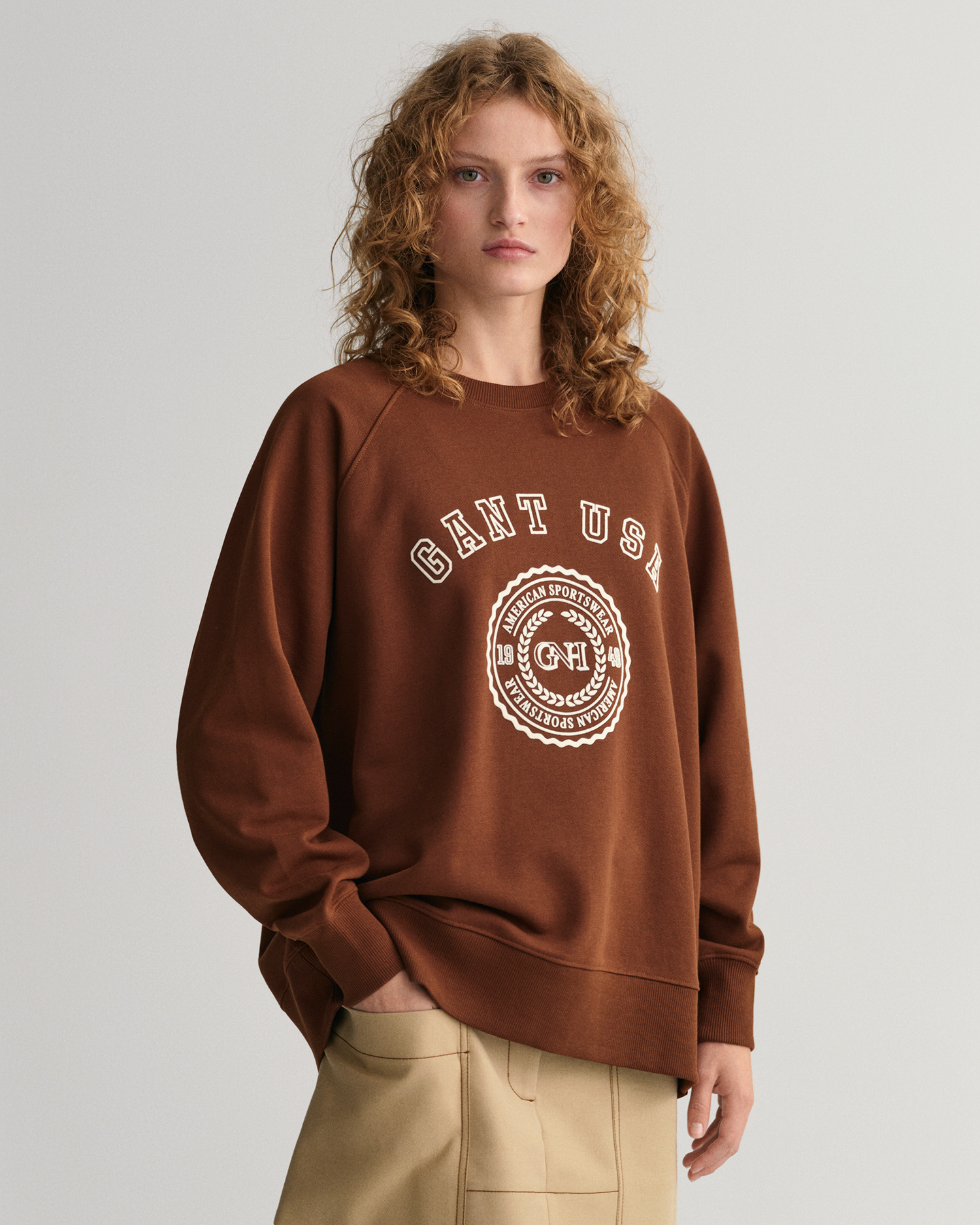 Oversized GANT USA crew neck sweatshirt GANT